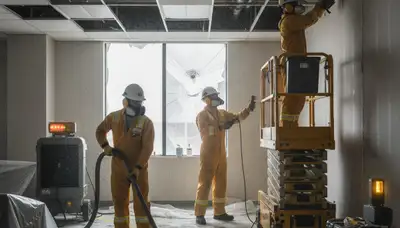 Victorville, CA water damage restoration team responding to emergency home flood cleanup