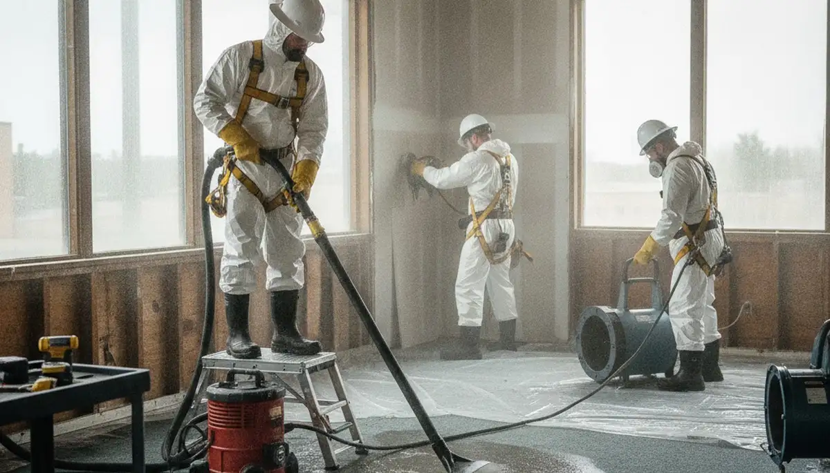 Victorville, CA water damage restoration crew responding to home flood cleanup and emergency drying