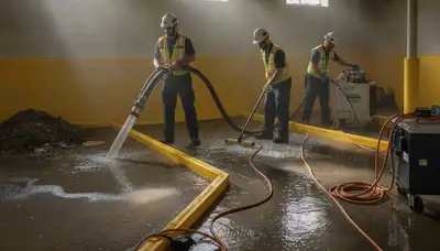 Water damage restoration team in Victorville, CA providing emergency water removal services