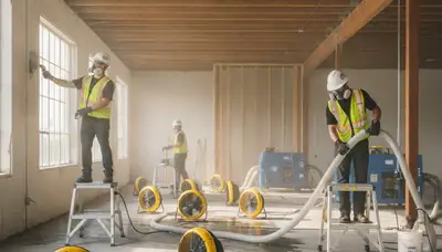 Structural drying equipment in Victorville, CA for fast water damage restoration