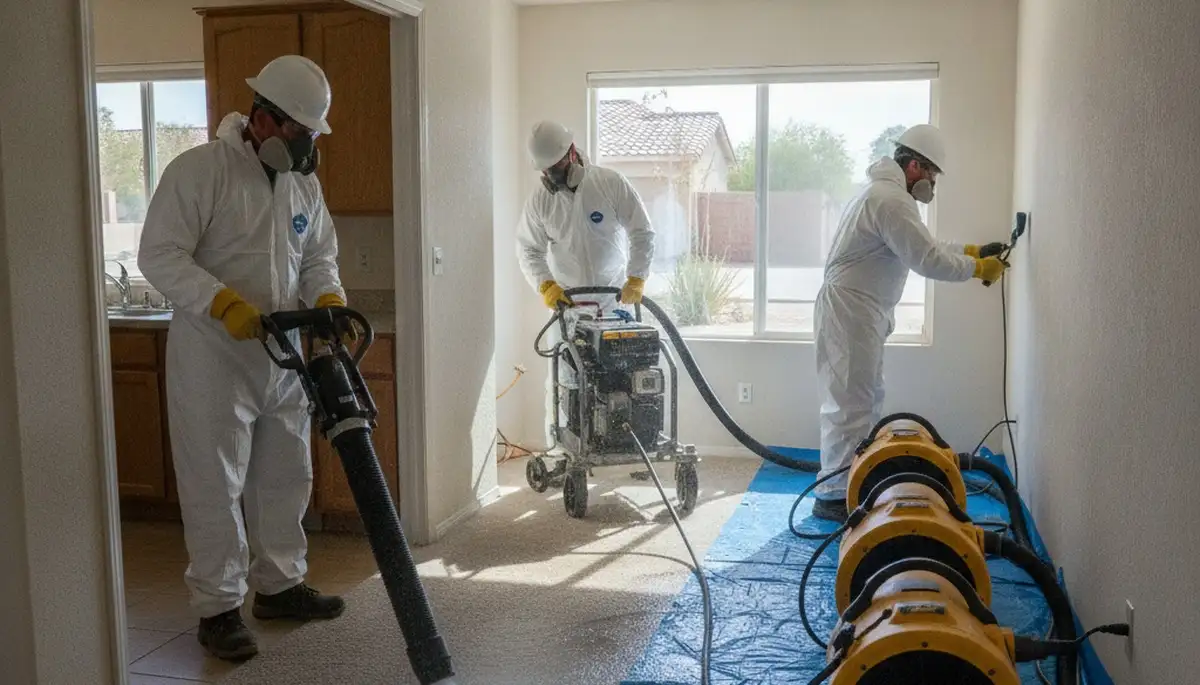 Water damage restoration team serving Victorville, CA for emergency cleanup and repairs