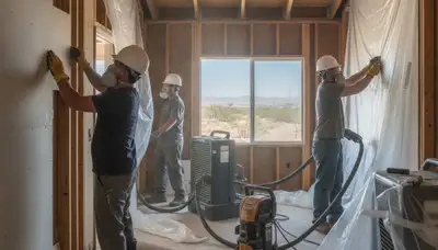 Water damage restoration team in Victorville, CA providing emergency cleanup and repair services