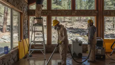 Water damage restoration team in Victorville, CA providing emergency water removal and drying services